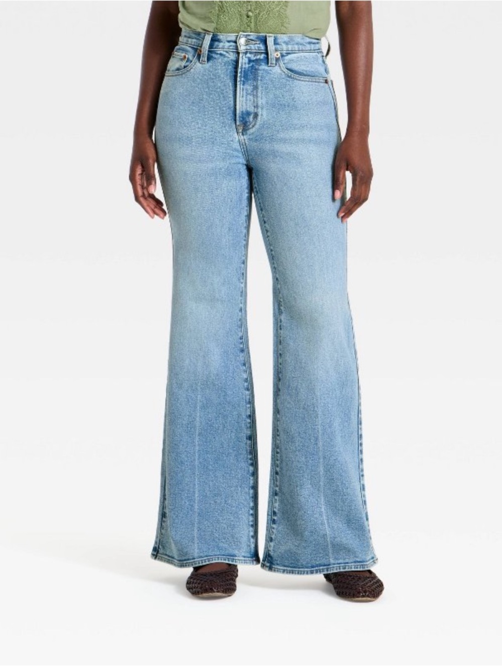 Women's High-Rise 70's Flare Jeans - Universal Thread Light Wash Blue